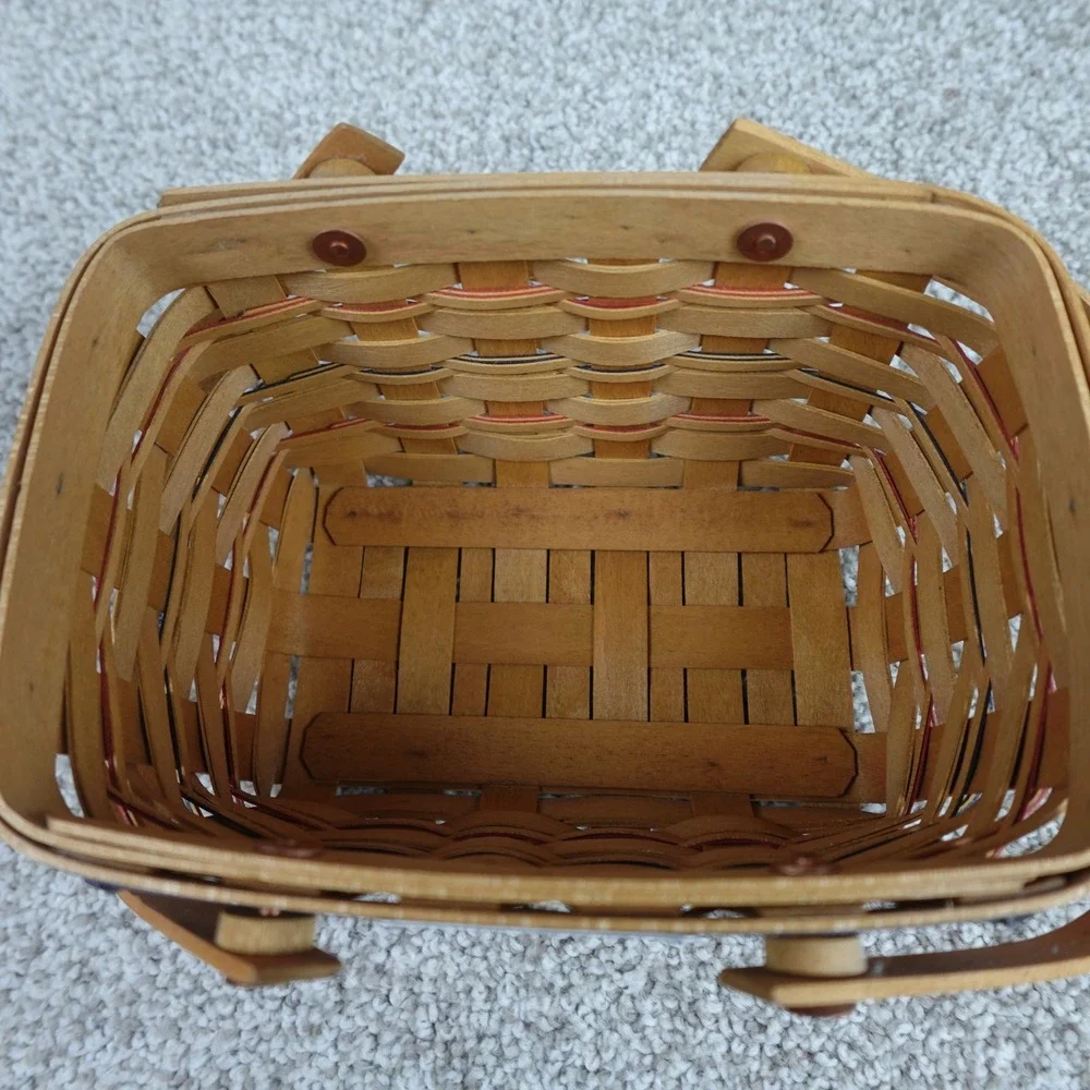Longaberger 2002 Proudly Longaberger Bee Basket Patriotic Red Blue Stars